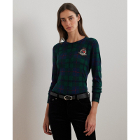 LAUREN Ralph Lauren 'Watch Plaid Beaded-Crest' Pullover für Damen