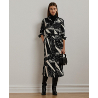 LAUREN Ralph Lauren 'Geo-Print Belted Twill' Hemdkleid für Damen