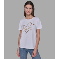 Karl Lagerfeld Paris 'Sequin Heart' T-Shirt für Damen