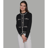 Karl Lagerfeld Paris 'Cropped With Contrast Piping' Strickjacke für Damen