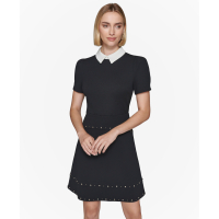 Karl Lagerfeld Paris 'Short Sleeve Collared' A-Linien Kleid für Damen