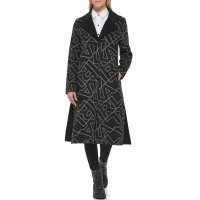 Karl Lagerfeld Paris 'Logo Print Wool Blend Maxi' Mantel für Damen