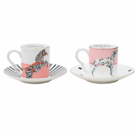 Yvonne Ellen Lot De 2 Tasses À Expresso C/P Dog/Zebra Gb