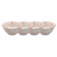 Tokyo Design Coffret Cadeau Tayo Chat Rose Kawaii 4Pcs 14,8X7Cm