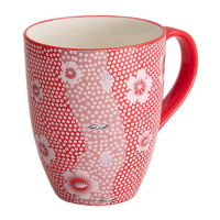 Tokyo Design Tasse Fleur Kawaii Rouge 8,5X10,2Cm 380Ml Gb