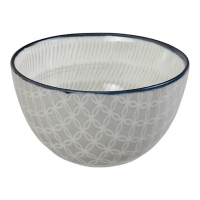 Tokyo Design Ensemble De 4 Bols En Porcelaine Blanc/Gris