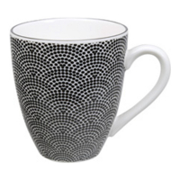 Tokyo Design Set De 6 Tasses À Thé Nippon Black En Porcelaine Noir/Blanc