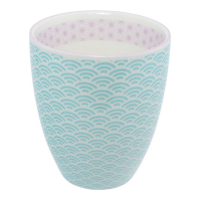 Tokyo Design Lot De 6 Tasses À Thé En Porcelaine Star Wave Blanc/Rose/Bleu Clair