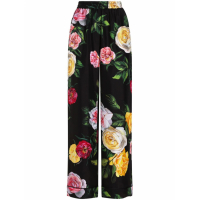 Dolce&Gabbana 'Rose-Print' Hose für Damen