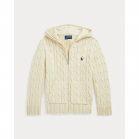 Ralph Lauren Kids 'Cable Cotton Hooded Full-Zip Sweater' für Kleiner Jungen