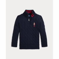 Ralph Lauren Kids 'Polo Bear Cable-Knit Cotton Sweater' für Kleiner Jungen