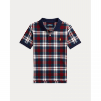 Ralph Lauren Kids 'Plaid Cotton Mesh Polo Shirt' für Kleiner Jungen