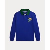 Ralph Lauren Kids 'Cotton Jersey Letterman Rugby Shirt' für großes Jungen