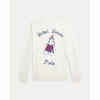 Ralph Lauren Kids 'Dog-Print Cotton Long-Sleeve Tee' für großes Jungen