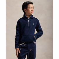 Ralph Lauren Kids 'Fleece Quarter-Zip Pullover' für großes Jungen