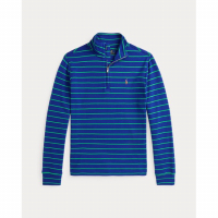 Ralph Lauren Kids 'Striped Cotton Quarter-Zip Pullover' für großes Jungen