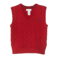 Ralph Lauren Kids 'Combed Cotton Vest' pour Bébés garçons