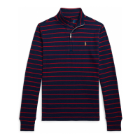 Ralph Lauren Kids 'Striped Cotton Quarter-Zip Pullover' für großes Jungen