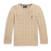 Ralph Lauren Kids 'Polo Bear Cable-Knit Cotton Sweater' pour Enfant et petit garçon