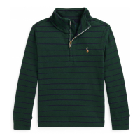 Ralph Lauren Kids 'Striped Cotton Quarter-Zip Pullover' pour Enfant et petit garçon