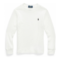 Ralph Lauren Kids 'Waffle-Knit Cotton Long Sleeve Tee' pour Enfant et petit garçon