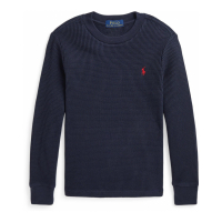 Ralph Lauren Kids 'Waffle-Knit Cotton Long Sleeve Tee' pour Enfant et petit garçon