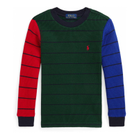 Ralph Lauren Kids 'Waffle-Knit Cotton Long Sleeve Tee' pour Enfant et petit garçon