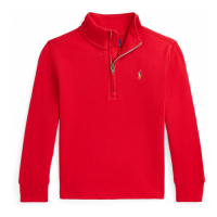 Ralph Lauren Kids Toddler & Little Boy's 'Cotton Interlock Quarter-Zip Pullover'