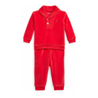 Ralph Lauren Kids 'Velour Pullover and Pants, 2 Piece Set' pour Bébés garçons