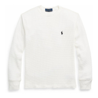 Ralph Lauren Kids 'Waffle-Knit Cotton Long-Sleeve Tee' für großes Jungen