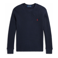 Ralph Lauren Kids 'Waffle-Knit Cotton Long-Sleeve Tee' für großes Jungen