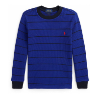 Ralph Lauren Kids 'Striped Waffle Cotton Long Sleeve Tee' für Kleinkind & Kleiner Junge