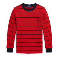 Ralph Lauren Kids 'Striped Waffle Cotton Long Sleeve Tee' für Kleinkind & Kleiner Junge