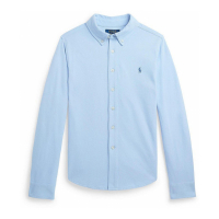 Ralph Lauren Kids 'Featherweight Cotton Mesh Shirt' für großes Jungen