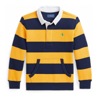 Ralph Lauren Kids 'Striped Fleece Rugby Sweatshirt' für Kleinkind & Kleiner Junge