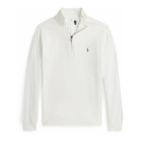 Ralph Lauren Kids 'Cotton Interlock Quarter-Zip Pullover' für großes Jungen