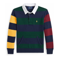 Ralph Lauren Kids 'Striped Fleece Rugby Sweatshirt' für großes Jungen