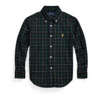 Ralph Lauren Kids 'Plaid Cotton Poplin Shirt' für Kleinkind & Kleiner Junge