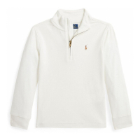 Ralph Lauren Kids 'Cotton Interlock Quarter-Zip Pullover Sweatshirt' für Kleinkind & Kleiner Junge