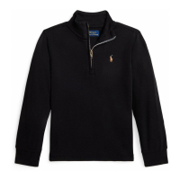 Ralph Lauren Kids 'Cotton Interlock Quarter-Zip Pullover Sweatshirt' für Kleinkind & Kleiner Junge