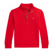 Ralph Lauren Kids 'Cotton Interlock Quarter-Zip Pullover Sweatshirt' für Kleinkind & Kleiner Junge