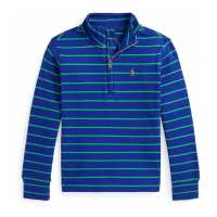 Ralph Lauren Kids 'Striped Cotton Quarter-Zip Pullover Swea' für Kleinkind & Kleiner Junge