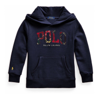 Ralph Lauren Kids 'Plaid-Logo Fleece Hoodie' für Kleinkind & Kleiner Junge