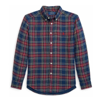 Ralph Lauren Kids 'Buffalo Check Double-Faced Cotton Shirt' für großes Jungen