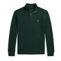 Ralph Lauren Kids 'Striped Cotton Quarter-Zip Pullover Sweatshirt' für großes Jungen