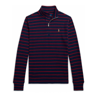 Ralph Lauren Kids 'Striped Cotton Quarter-Zip Pullover Sweatshirt' für großes Jungen