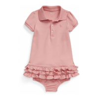 Ralph Lauren Kids 'Ruffled Polo Short Sleeves Dress' für Baby Mädchen