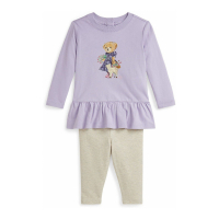 Ralph Lauren Kids 'Polo Bear Jersey Tee Legging Set' für Baby Mädchen