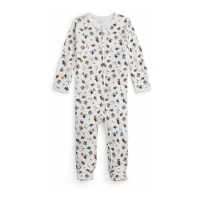 Ralph Lauren Kids 'Bear Cotton Footed Zip Coverall' pour Bébés garçons