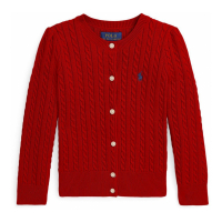 Ralph Lauren Kids 'Mini-Cable Cotton Cardigan' für kleinkind & kleine Mädchen